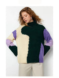 Phatbird Colour Blocked Turtleneck Sweater