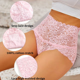 Stretchy French Cut High-Rise Women’s Lace Panties/ Briefs Breathable Lingerie