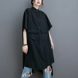 Asymmetry Lace Back Oversize Shirt