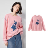 Phatbird Applique Flower Embroidered Sweatshirt