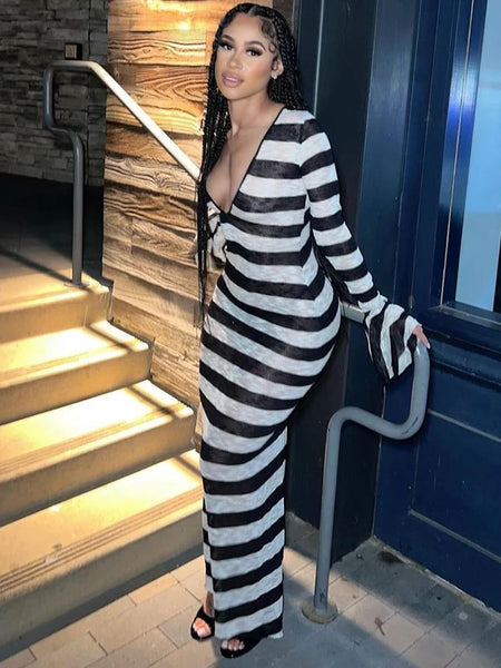 White/Black Holiday Streetwear Bodycon