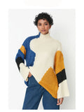 Phatbird Colour Blocked Turtleneck Sweater