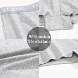 FINETOO 2Pcs/Set Low Waist Women's Underwear Cotton Boxer Plus Size Short Pants For Lady Sexy High Stretch Underwear S-XXL Brief