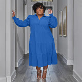 Vintage SwingCurve Long Shirt Dress