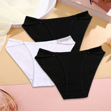 Women Soft Cotton Panties Low Rise Breathable Underwear with Button Design