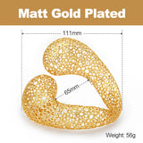 Phatbird Large Arc Gold Color Bracelet Women Hollow Bracelets Brass Fashion Jewelry