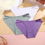 Women Soft Cotton Panties Low Rise Breathable Underwear with Button Design