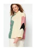 Phatbird Colour Blocked Turtleneck Sweater