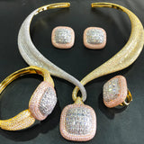 4-Pieces Square Statement Jewellery set