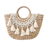 Phatbird Meadow Tassel Straw Handbag