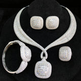 4-Pieces Square Statement Jewellery set