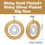 Phatbird Bicyclic Ring Hollowed Out Drop Earrings For Women Brass Gold Color Earrings Fashion Luck Jewelry