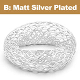 Phatbird 18k Gold Plated Bracelet Luxury Women Big Round Grid Bracelets Brass Fashion Jewelry Banquet Party