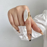 Elastic Rope Adjustable Geometric Matte Rings