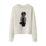 Phatbird Autumn Winter Pullover Sweater Women Cashmere Knitwear Tops Bear Print