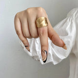 Elastic Rope Adjustable Geometric Matte Rings