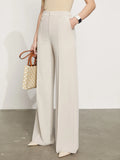 High Waist Wide Leg Chiffon Trousers High