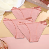 Women Soft Cotton Panties Low Rise Breathable Underwear with Button Design