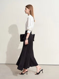 Irregular Hi-Lo Drape Skirt