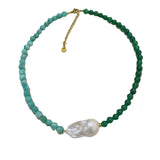 Phatbird Creative Fashion Women Horse Coin Pendant Charm Necklace Handmade Rope Knot Malachite