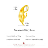 Exaggerated Metal Leaf Shaped Rings