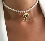 Phatbird Creative Fashion Women Horse Coin Pendant Charm Necklace Handmade Rope Knot Malachite