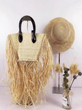 Phatbird tassel Woven raffia straw Beach Bag Woven Shoulder Bag