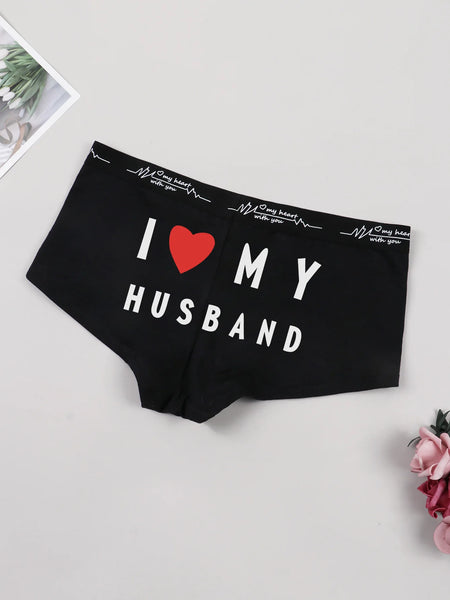 I LOVE MY HUSBAND women boy shorts