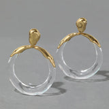 Phatbird Fashion Quality Transparent Clear Women Hoop Drop Earrings Jewelry