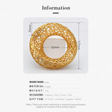 Phatbird 18k Gold Plated Bracelet Luxury Women Big Round Grid Bracelets Brass Fashion Jewelry Banquet Party