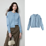 Phatbird Bow Jacquard Knit Cardigan