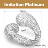 Phatbird Large Arc Gold Color Bracelet Women Hollow Bracelets Brass Fashion Jewelry