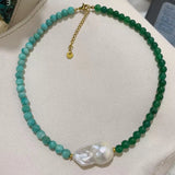 Phatbird Creative Fashion Women Horse Coin Pendant Charm Necklace Handmade Rope Knot Malachite