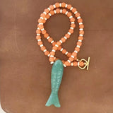 Phatbird Creative Fashion Women Horse Coin Pendant Charm Necklace Handmade Rope Knot Malachite