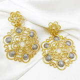 Phatbird Earrings For Women Gold Color Big Drop Earrings 18K Gold Plated