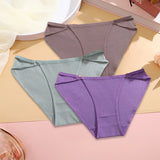 Women Soft Cotton Panties Low Rise Breathable Underwear with Button Design