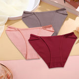 Women Soft Cotton Panties Low Rise Breathable Underwear with Button Design