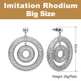 Phatbird Bicyclic Ring Hollowed Out Drop Earrings For Women Brass Gold Color Earrings Fashion Luck Jewelry