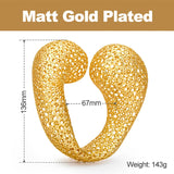 Phatbird Large Arc Gold Color Bracelet Women Hollow Bracelets Brass Fashion Jewelry