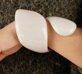 Phatbird  Brown Coffee Irregular Acrylic Resin Chunky Bangles for Women Goth Geometric