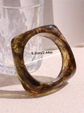 Phatbird Vintage Resin Triangle Design Wide Bangle Bracelets