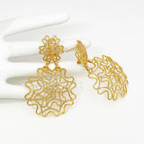 Phatbird Vintage Women Earrings Fashion Jewelry Two Tone Big Drop Earrings