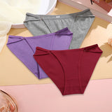 Women Soft Cotton Panties Low Rise Breathable Underwear with Button Design