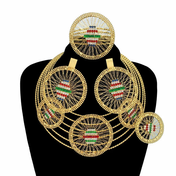 Phatbird Brazilian Gold Bridal Jewellery Set