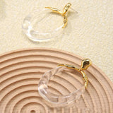 Phatbird Fashion Quality Transparent Clear Women Hoop Drop Earrings Jewelry