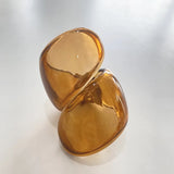 Phatbird  Brown Coffee Irregular Acrylic Resin Chunky Bangles for Women Goth Geometric