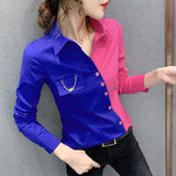 Smart Vibrant long Sleeves Colour Block Shirt
