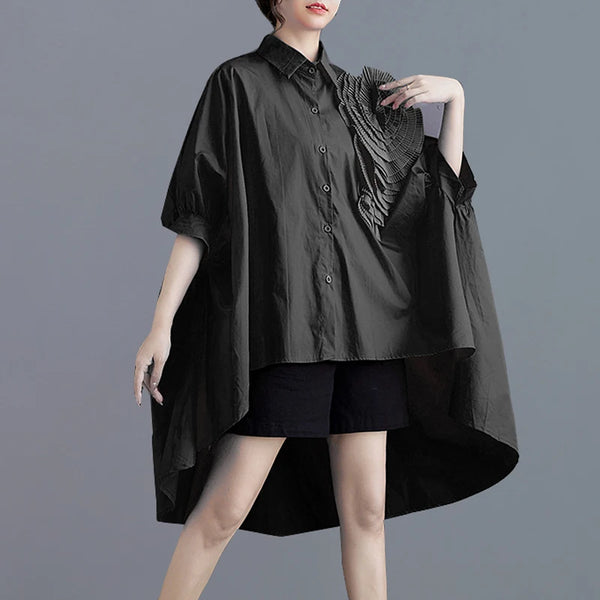 Oversize Hi-Lo Statement Loose Fit Shirt