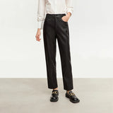 Faux leather Ankle-length Trousers