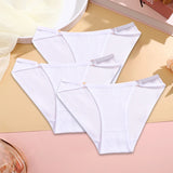 Women Soft Cotton Panties Low Rise Breathable Underwear with Button Design